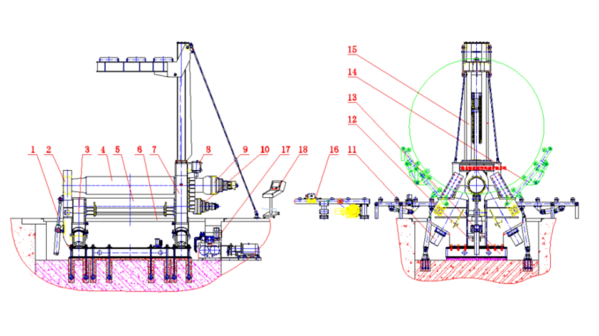 Estructura de la máquina laminadora de placas de 4 rodillos