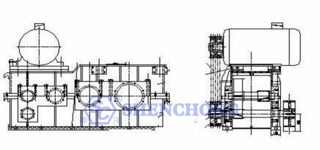 main driven device of 3 roller plate rolling machine