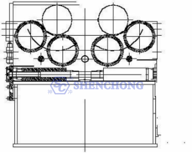 dispositif de support de la cintreuse de plaques à 3 rouleaux