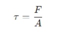 shear stress formula